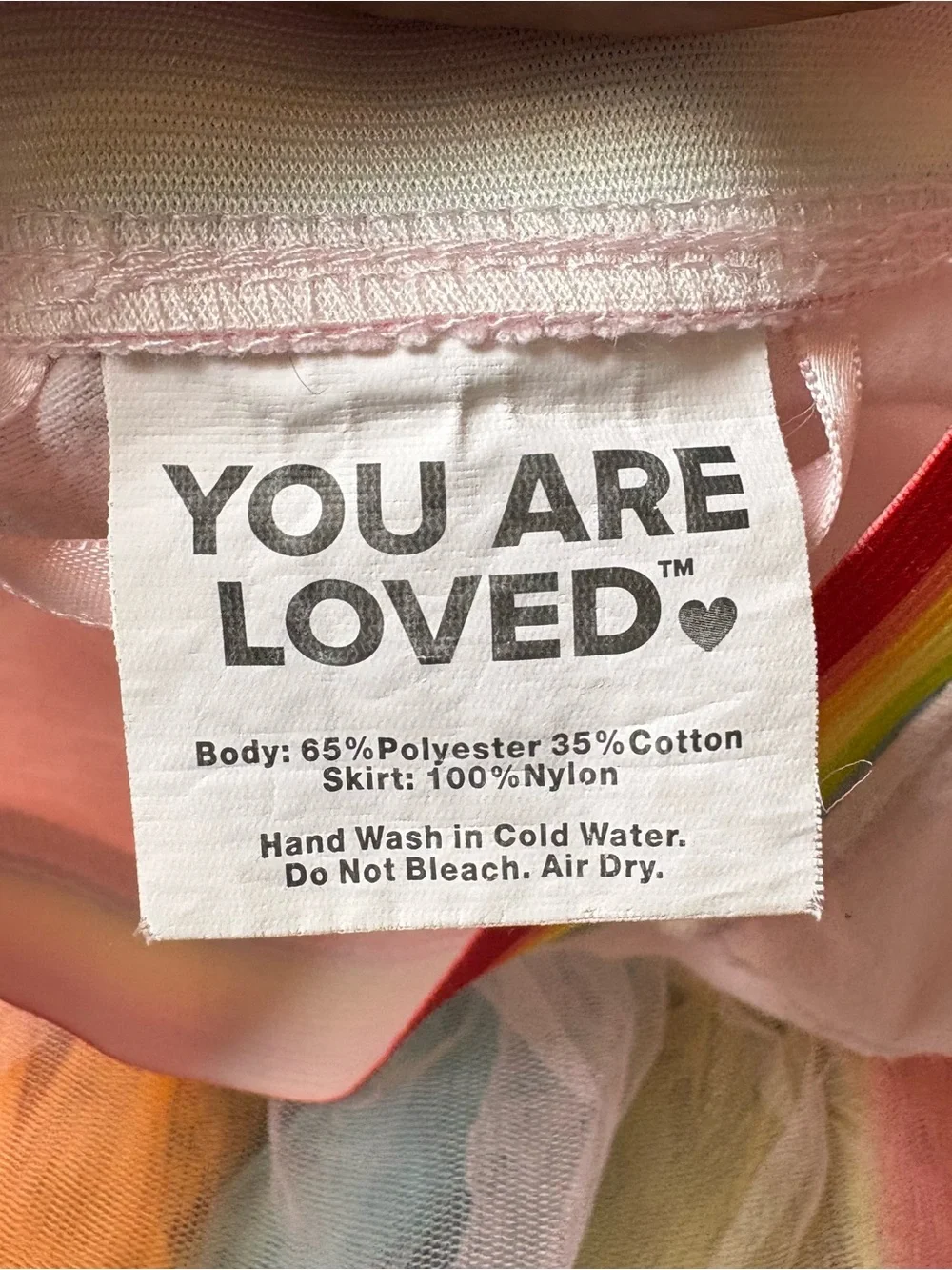 YOU ARE LOVED™ Pride Rainbow Tulle Dog Dress – Size M